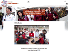 Tablet Screenshot of colegiosanfernando.cl